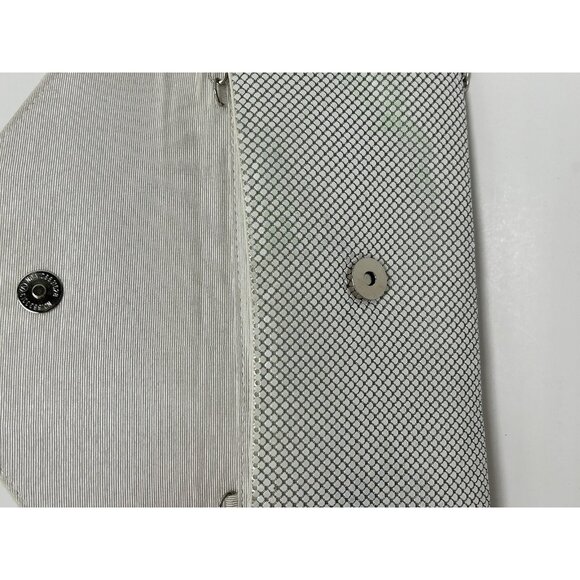 BCBGMAXAZRIA White Iridescent Crossbody Purse Clutch Handbag - Picture 4 of 5